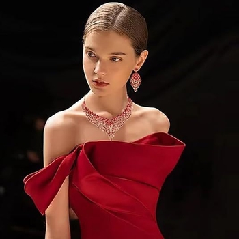 Ευρωπαϊκό και αμερικανικό κολιέ με διασυνοριακές εκρήξεις, σκουλαρίκια, κοστούμι, μόδα, ρετρό αίσθηση, εξαιρετικό σχέδιο, φόρεμα για δεξιώσεις, χρώμα, γυναίκες υψηλής ποιότητας