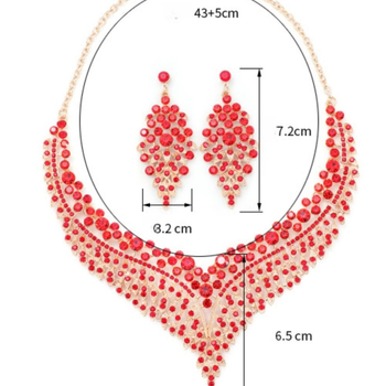 Ευρωπαϊκό και αμερικανικό κολιέ με διασυνοριακές εκρήξεις, σκουλαρίκια, κοστούμι, μόδα, ρετρό αίσθηση, εξαιρετικό σχέδιο, φόρεμα για δεξιώσεις, χρώμα, γυναίκες υψηλής ποιότητας