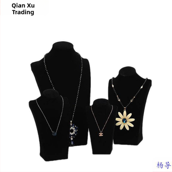 Ράφι επίδειξης κολιέ από βελούδο Fenya, καλούπι λαιμού κοσμημάτων, ράφι κοσμημάτων πορτρέτο μοντέλου, μετρητής λαιμού, στηρίγματα επίδειξης κοσμημάτων