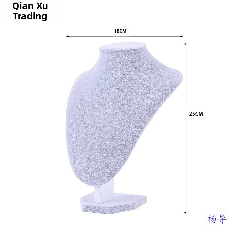 Stojan na šperky Fenya z zamatového náhrdelníka, forma na šperky, stojan na šperky, portrét, model, pult na krk, rekvizity na vystavenie šperkov.