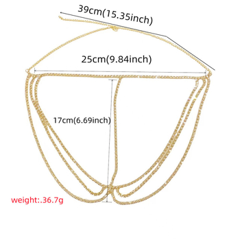 Διασυνοριακή μόδα απλή πολυεπίπεδη αλυσίδα προσώπου μάσκα κοσμήματα αξεσουάρ διακόσμησης λαμπερά μαλλιά νερό τρυπάνι αλυσίδα κοσμήματα γυναίκες
