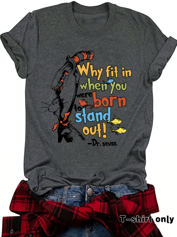 „Amazon“ nepriklausoma stotis, Europos ir Amerikos animacinių filmukų raštų spausdinimas, apvalios iškirptės, laisvi trumpomis rankovėmis, plius dydžio marškinėliai, tarpvalstybinė užsienio prekyba.