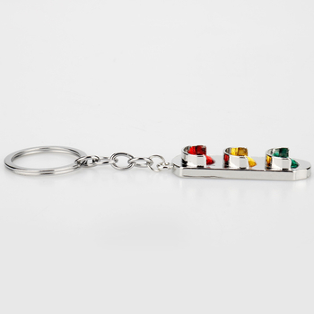 Δημιουργικά διαφημιστικά δώρα μπρελόκ αυτοκινήτου με φανάρι, αλυσίδα κρεμαστό κόσμημα με κρεμαστό κόσμημα με πινακίδα σήμανσης κυκλοφορίας, μπρελόκ