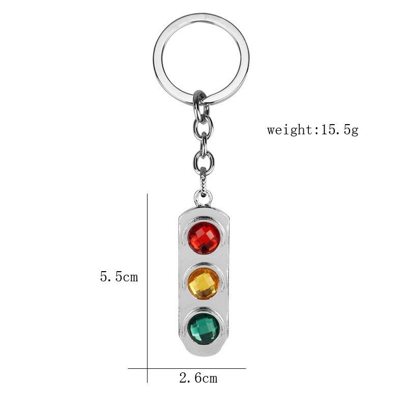 Kūrybinės reklaminės dovanos, šviesoforo raktų pakabukas, automobilio lydinio pakabukas, šviesoforo ženklo raktų pakabukas