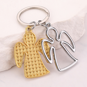 Σε απόθεμα χονδρικής δημιουργικό δώρο μικρό δώρο χαριτωμένο καρτούν σειρά Little Angel Girl μπρελόκ μενταγιόν δύο τεμαχίων