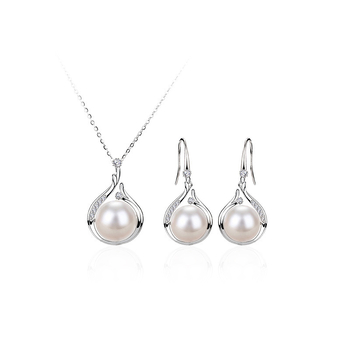 Εργοστάσιο Χονδρικής Φυσικό Κολιέ από Μαργαριτάρια Γλυκού Νερού Κολιέ Γυναικείο Δώρο Γενεθλίων Ασημένιο Μενταγιόν για Μαλλιά