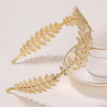 Super fėjos retro stiliaus lapų karūnos presuotų plaukų lankelis, europietiško ir amerikietiško stiliaus, personalizuota madinga auksinių lapų galvos juosta