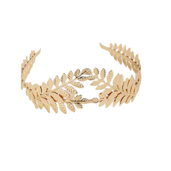 Super fėjos retro stiliaus lapų karūnos presuotų plaukų lankelis, europietiško ir amerikietiško stiliaus, personalizuota madinga auksinių lapų galvos juosta