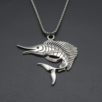 Korėjietiškos mados kardžuvės pakabukas, madingas vyriškas hiphopo stiliaus kvadratinės grandinėlės formos vėrinys vyrams