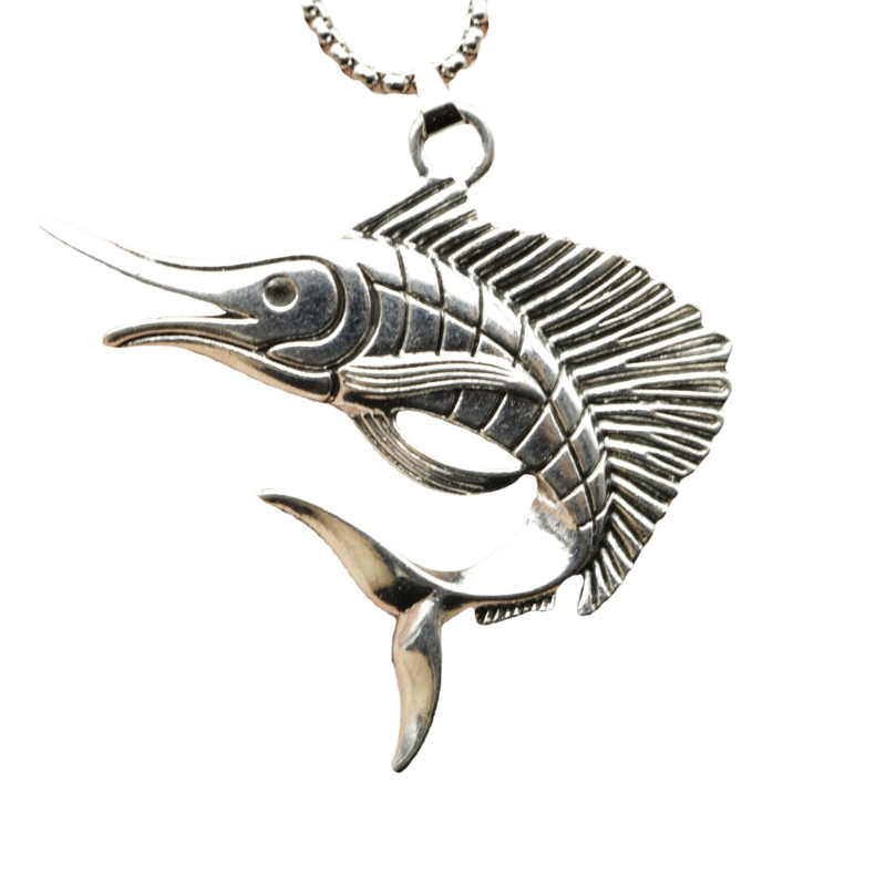 Korėjietiškos mados kardžuvės pakabukas, madingas vyriškas hiphopo stiliaus kvadratinės grandinėlės formos vėrinys vyrams