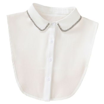 Κορεατική εκδοχή της άνοιξης και του φθινοπώρου με χάντρες νυχιών, γυναικείο πουλόβερ με διακοσμητικό γιακά, χάντρες νυχιών από σιφόν, χονδρική πώληση με ψεύτικο γιακά