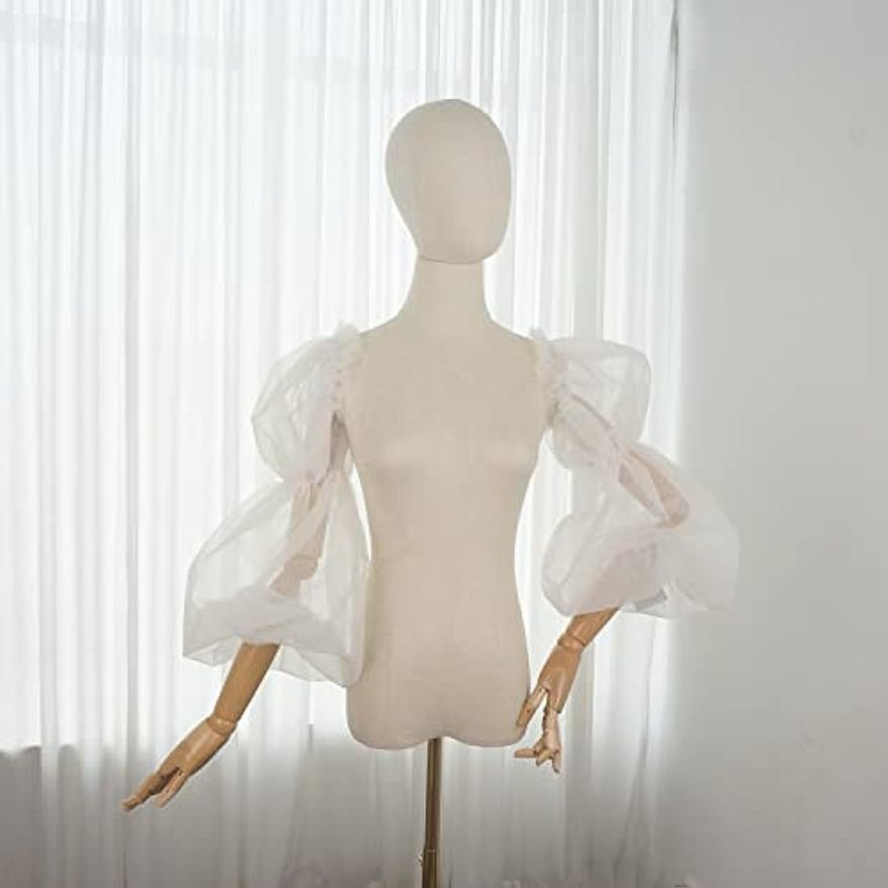 Pruudi võrgust päikesekaitsekreemi dekoratiivsed varrukad, lihtsad kattevarrukad, Euroopa ja Ameerika võrgust varrukad, pulmakleidi kaunistusaksessuaarid v96