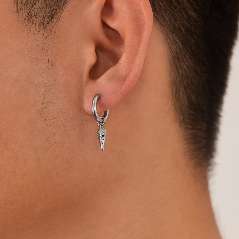 Piiriülesed Euroopa ja Ameerika Ühendriikide kuumad kõrvarõngad meeste ehted mood lihtsad niši universaalse disainiga roostevabast terasest kõrvarõngad
