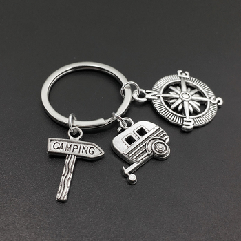 Ευρωπαϊκό και αμερικανικό εξωτερικό εμπόριο κοσμημάτων εξωτερικού κάμπινγκ σακίδιο μενταγιόν RV πινακίδα οδικής σήμανσης πυξίδα μπρελόκ