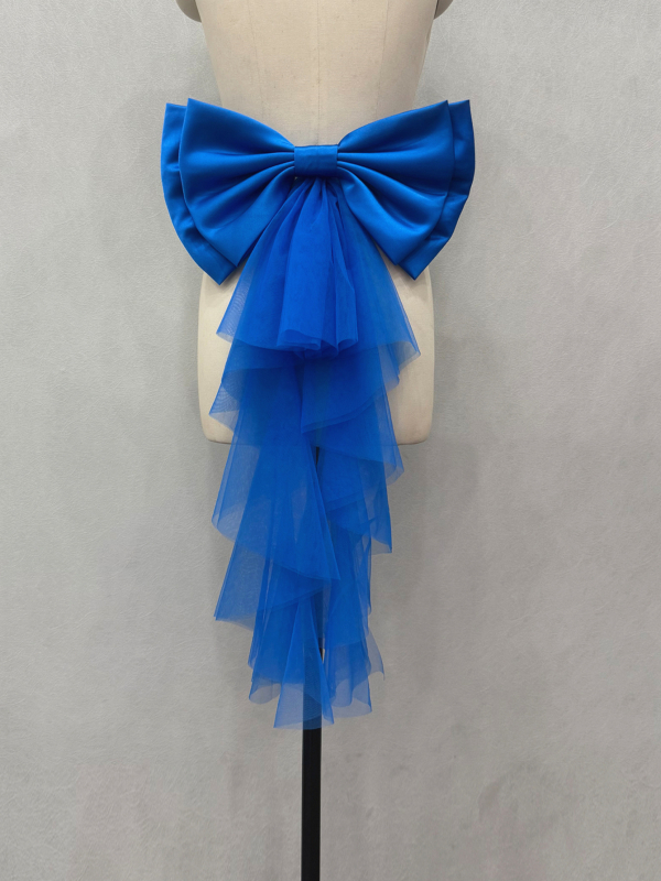 Originaal ehted satiinist võrgust lipsu vöökohaga pulmakleit fotograafia aksessuaarid saba eksport V148