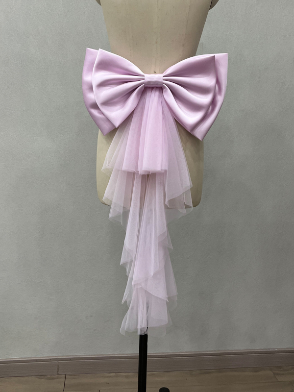 Originaal ehted satiinist võrgust lipsu vöökohaga pulmakleit fotograafia aksessuaarid saba eksport V148