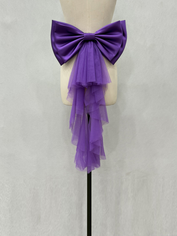 Originaal ehted satiinist võrgust lipsu vöökohaga pulmakleit fotograafia aksessuaarid saba eksport V148