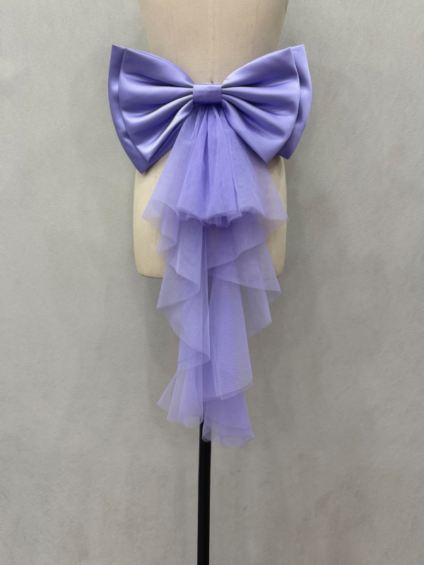 Originaal ehted satiinist võrgust lipsu vöökohaga pulmakleit fotograafia aksessuaarid saba eksport V148