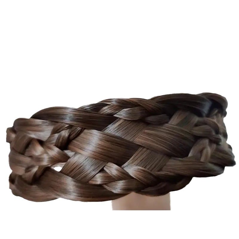 Seitsmepaelaga võileivapunutisega parukapeapael, käsitsi kootud punutud peapael, naturaalse imitatsiooniga, kõrge peanahaga juukseklamber, juukseaksessuaarid