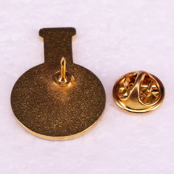 Broșă cu balon de sticlă, insignă științifică