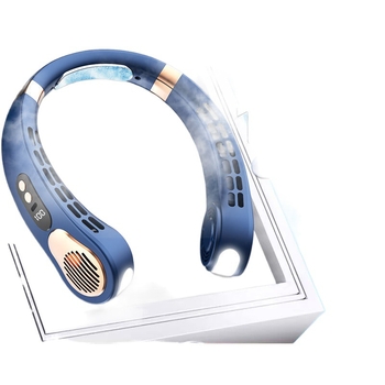 Y9Q Ανεμιστήρας λαιμού χωρίς φύλλα, εξαιρετικά μεγάλη διάρκεια ζωής μπαταρίας, ψυγείο από πορσελάνη πάγου, επαναφορτιζόμενη USB, αθόρυβη φορητή συσκευή για μαθητή, αθλητικός θεός