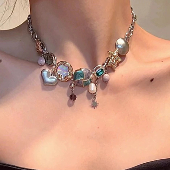 Πρωτότυπο σχέδιο του κολιέ από σμάλτο, Vintage Retro Εξαιρετικό χειροποίητο κολιέ