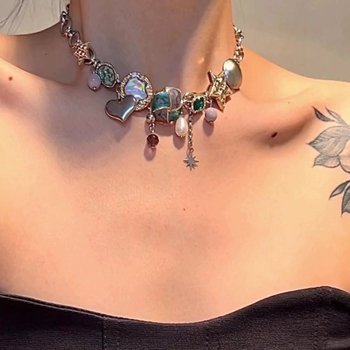 Πρωτότυπο σχέδιο του κολιέ από σμάλτο, Vintage Retro Εξαιρετικό χειροποίητο κολιέ