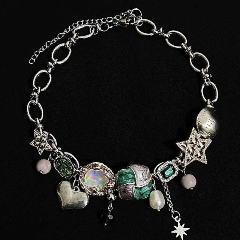 Originalni dizajn emajlirane ogrlice, vintage retro izuzetna ručno izrađena ogrlica