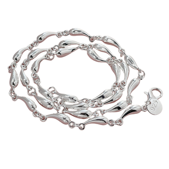 Temu Euroopa ja Ameerika ehete hulgimüük 925 hõbetatud 46CM täispikk kaelakee laos hulgimüügis