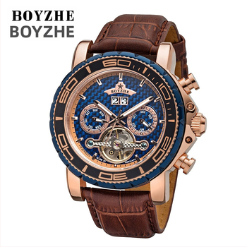 Boyzhe-Hanwei stiilne meeste käekell, moodne mehaaniline käekell, multifunktsionaalne meeste käekell, mehaaniline käekell, vabaaja meeste käekell