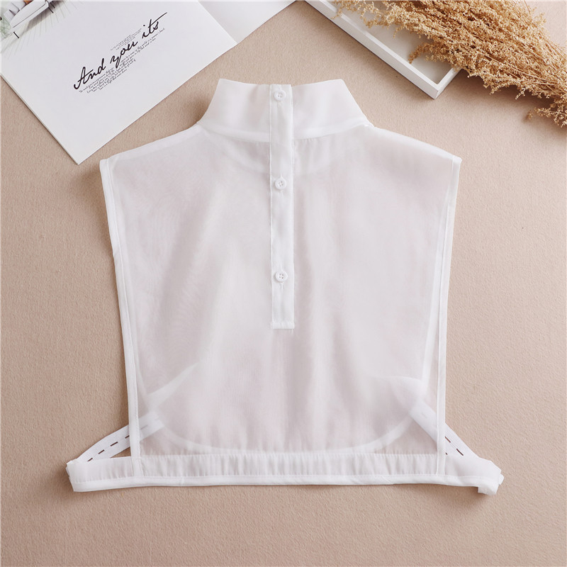 Rudens ir žiemos tuščiaviduriai nėriniuoti marškiniai su netikra apykakle, universalus juodai baltas dekoratyvinis megztinis, tarpvalstybinis gamintojas, didmeninė prekyba