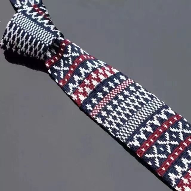Spotová dodávka pletených kravaty pre mužov, formálne obchodné retro vlnené kravaty, pletené ploché jednofarebné kravaty veľkoobchod