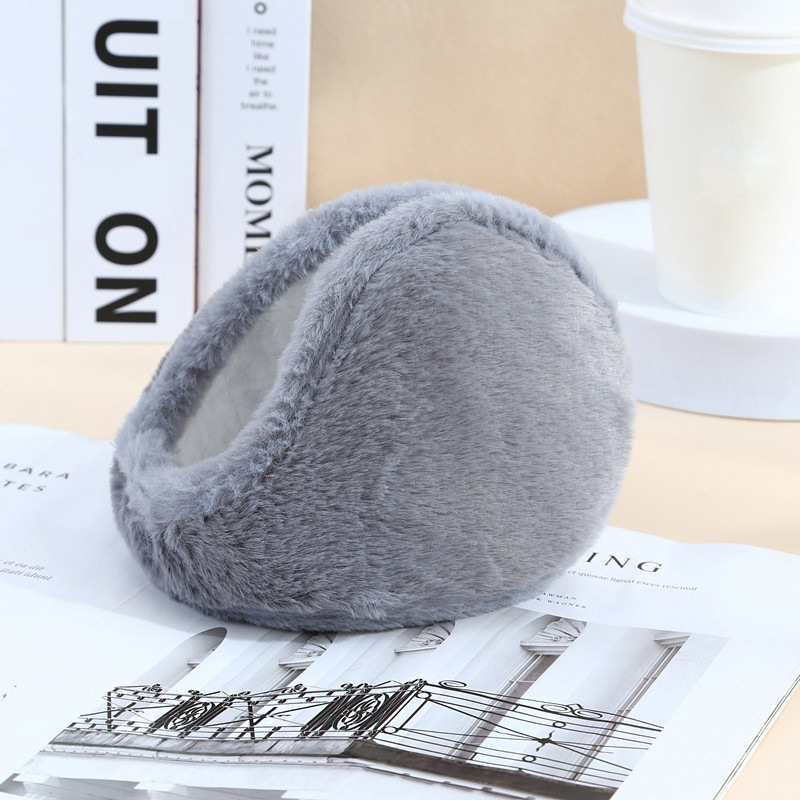 Vilnonės pamušalo sustorintos pliušinės šiltos ausinės. Žieminės ausų apsaugos vyrams ir moterims. Šiltos, vientisos spalvos, pliušinės studentų ausinės, atsparios šalčiui, nešiojamos iš galo.