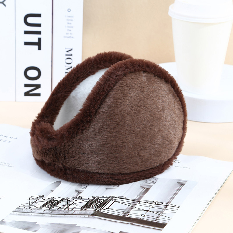 Vilnonės pamušalo sustorintos pliušinės šiltos ausinės. Žieminės ausų apsaugos vyrams ir moterims. Šiltos, vientisos spalvos, pliušinės studentų ausinės, atsparios šalčiui, nešiojamos iš galo.