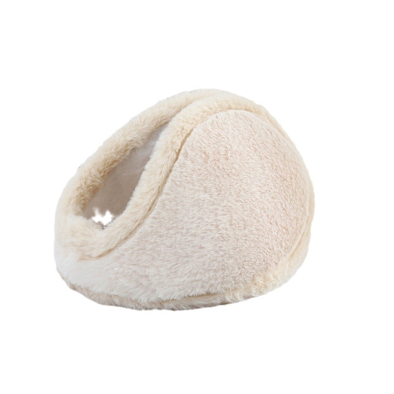 Vilnonės pamušalo sustorintos pliušinės šiltos ausinės. Žieminės ausų apsaugos vyrams ir moterims. Šiltos, vientisos spalvos, pliušinės studentų ausinės, atsparios šalčiui, nešiojamos iš galo.