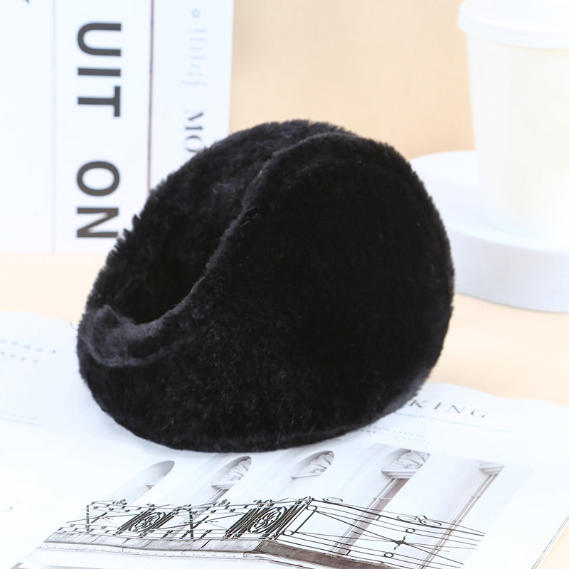 Vilnonės pamušalo sustorintos pliušinės šiltos ausinės. Žieminės ausų apsaugos vyrams ir moterims. Šiltos, vientisos spalvos, pliušinės studentų ausinės, atsparios šalčiui, nešiojamos iš galo.