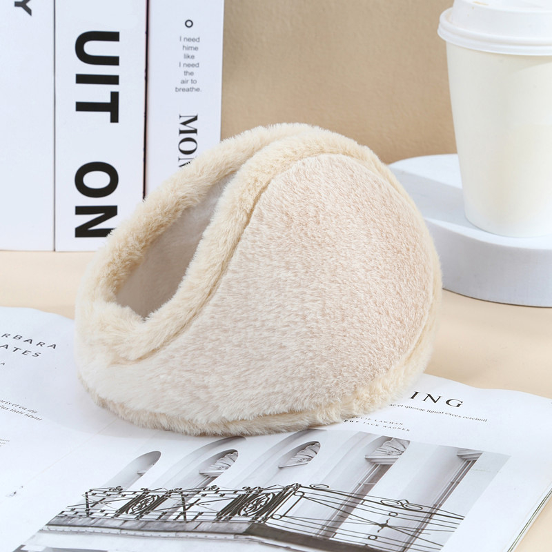 Vilnonės pamušalo sustorintos pliušinės šiltos ausinės. Žieminės ausų apsaugos vyrams ir moterims. Šiltos, vientisos spalvos, pliušinės studentų ausinės, atsparios šalčiui, nešiojamos iš galo.