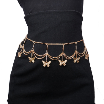 Μόδα νέα μποέμ αλυσίδα μέσης με φούντα κέρματος ρετρό έθνικ στυλ κράμα σημείο διαμάντι χορό της κοιλιάς Αξεσουάρ χονδρικής