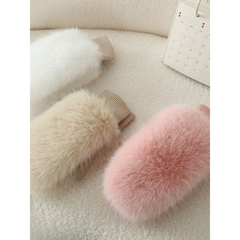 Žiemos šiltos, sutirštintos, vėjui atsparios, mielos, šaltos, jojimo pliušinės, „Luo Kou“ pirštinės, mados sprogimai, ponios