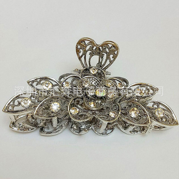 Νέα φουρκέτα μαλλιών με στρας σε ρετρό στυλ, ευρωπαϊκή και αμερικανική φουρκέτα από κράμα μαλλιών, αξεσουάρ μαλλιών με λαβή για κόμμωση χονδρικής