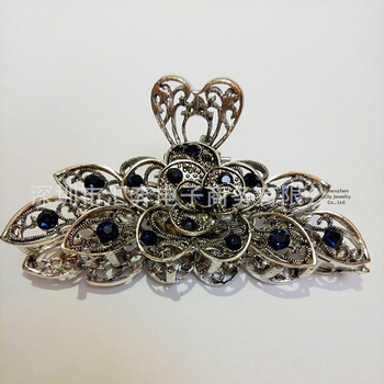 Νέα φουρκέτα μαλλιών με στρας σε ρετρό στυλ, ευρωπαϊκή και αμερικανική φουρκέτα από κράμα μαλλιών, αξεσουάρ μαλλιών με λαβή για κόμμωση χονδρικής