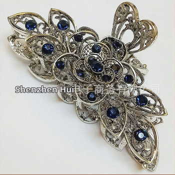 Νέα φουρκέτα μαλλιών με στρας σε ρετρό στυλ, ευρωπαϊκή και αμερικανική φουρκέτα από κράμα μαλλιών, αξεσουάρ μαλλιών με λαβή για κόμμωση χονδρικής