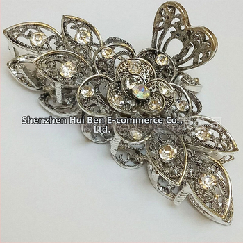 Νέα φουρκέτα μαλλιών με στρας σε ρετρό στυλ, ευρωπαϊκή και αμερικανική φουρκέτα από κράμα μαλλιών, αξεσουάρ μαλλιών με λαβή για κόμμωση χονδρικής