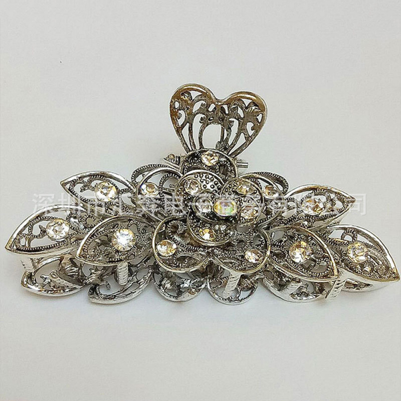 Naujas retro stiliaus cirkonio plaukų segtukas, europietiškas ir amerikietiškas plaukų lydinio, griebtuvo, plaukų aksesuarų, galvos apdangalų didmeninė prekyba