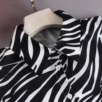 Νέο ιαπωνικό και κορεάτικο μοντέρνο γυναικείο αντιρυτιδικό πουκάμισο με ψεύτικο γιακά από σιφόν, χονδρικής πώλησης