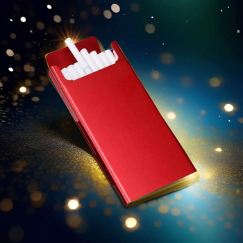 Λεπτό κουτί τσιγάρων με 20 τεμάχια, εξαιρετικά λεπτό φορητό, αυτόματο αναδυόμενο κουτί τσιγάρων από κράμα αλουμινίου, ανθεκτικό στην υγρασία, μεταλλικό κουτί τσιγάρων για άνδρες