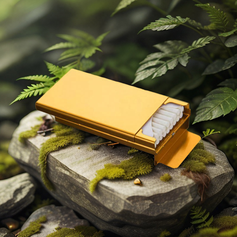 Plona cigarečių dėžutė su 20 dalių, itin plona nešiojama ištraukiama automatinė iššokanti drėgmei atspari aliuminio lydinio slankiojanti metalinė cigarečių dėžutė vyrams