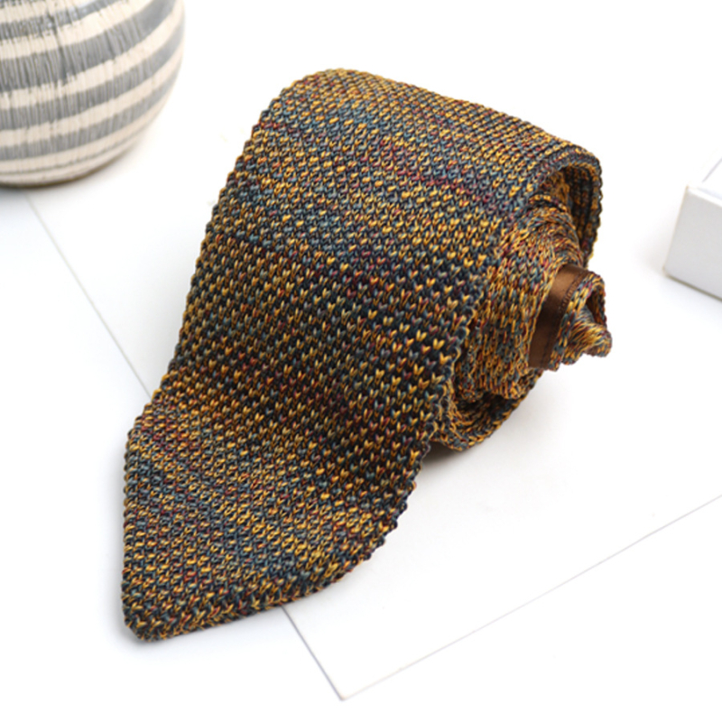 Ρετρό Βρετανικό Casual Ανδρικό Φόρεμα με Πλεκτό Γραβάτα σε Σχήμα Βέλους, Μονόχρωμο, Επαγγελματικό, Μαλλί, Γραβάτα