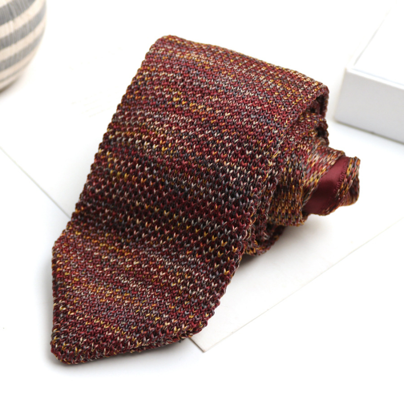 Ρετρό Βρετανικό Casual Ανδρικό Φόρεμα με Πλεκτό Γραβάτα σε Σχήμα Βέλους, Μονόχρωμο, Επαγγελματικό, Μαλλί, Γραβάτα