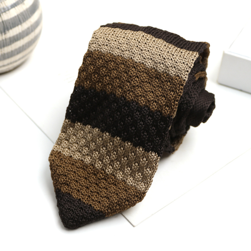 Ρετρό Βρετανικό Casual Ανδρικό Φόρεμα με Πλεκτό Γραβάτα σε Σχήμα Βέλους, Μονόχρωμο, Επαγγελματικό, Μαλλί, Γραβάτα